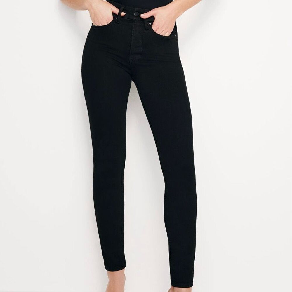 Good American Good Legs Skinny Jeans Black - Picture 2 of 8